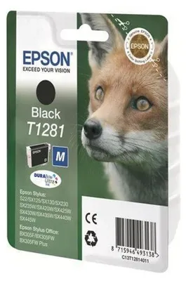 Immagine prodotto di EPSON T1281 Black Ink Cartridge - Fox (C13T12814012)