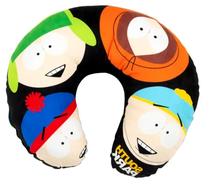 Produktbild von South Park - Reise Nackenkissen bequemes Reisekissen Nackenhörnchen Auto Flugzeug Schwarz
