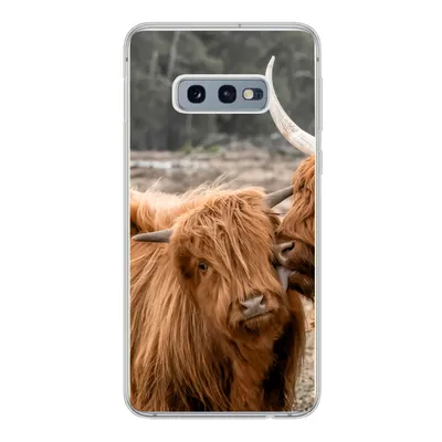 Produktbild von MuchoWow® Handyhülle Schutzhülle Hülle für Samsung Galaxy S10e Schottischer Highlander - Liebe - Porträt Silikon Softcase Handy Hülle - Handy
