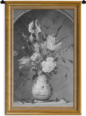Produktbild von MuchoWow® Wandteppich Wandbehang Stilleben - Maler - Liste - Gold 60x90 cm Tapisserie Dekoration Wandtuch - Foto-Teppich - Abwaschbar