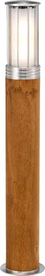 Produktbild von Pollerleuchte Holz IP55 70 cm hoch Teak Edelstahl Modern Außenleuchte