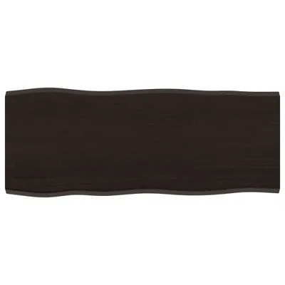 Produktbild von vidaXL Tischplatte 100x40x2 cm Massivholz Eiche Behandelt Baumkante