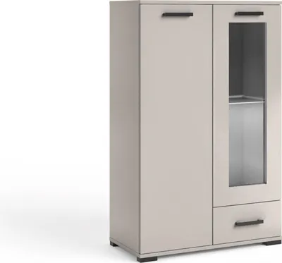 Produktbild von Hohe Glaskommode KLENRI - Kaschmir
