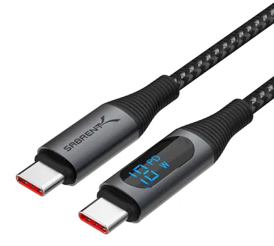 Zdjęcie produktu dla Sabrent CB-C2C2, 2 m, USB C, USB C, USB 2.0, 480 Gbit/s, Szary