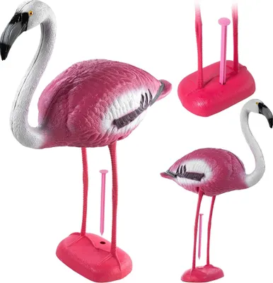 Image de Flamant rose - Figurine de jardin - 80 cm - Plastique - XXL - Décoration de jardin