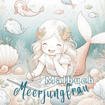 Produktbild von Mein Meerjungfrauen Malbuch: Kreative Ausmalbilder für Mädchen!