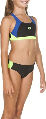Produktbild von arena Sport Bikini Mädchen G Ren Sportlicher Bikini mit UV-Schutz , Farbe:Schwarz, Kinder Größen:140