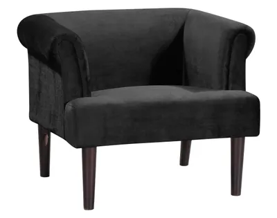 Image de Fauteuil relax Charlie, revêtement velours noir