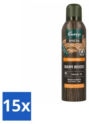 Zdjęcie produktu dla 15 sztuk pianki do kąpieli Kneipp Men, zapach Warm Woods, pojemność 200 ml - zestaw ekonomiczny