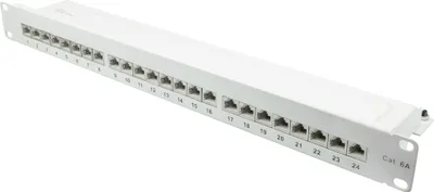 Produktbild von Good Connections Patchpanel 19"Cat. 6A 24-P 1HE reinweiß
