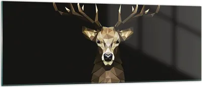 Produktbild von Bilder auf glas - Einteilig - Geometrisch Hirsch Modern - 140x50cm - Glasbilder - Wandbilder - Bilder - Wanddekoration aus Glas - Glas Bilder - Wandbild auf Glas - GAB140x50-4215