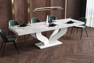Produktbild von Design Esstisch Tisch HEB-222 Hochglanz ausziehbar 160 bis 256 cm