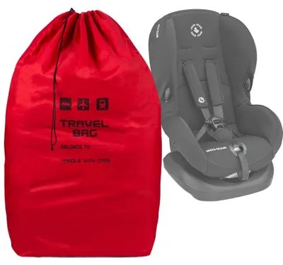 Obrázok produktu pre Červená prepravná taška na detskú autosedačku 80 x 45 x 45 cm - Ideálna na cestovanie