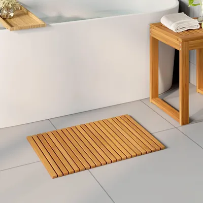 Produktbild von PUEAZU Badematte Natur 60 x 40 cm Massivholz Akazie - Badematten &30710