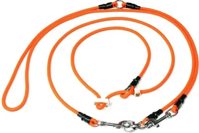 Produktbild von Mystique Hunting Profi Umhängeleine 6mm mit Zugbegrenzung L 325cm neon orange