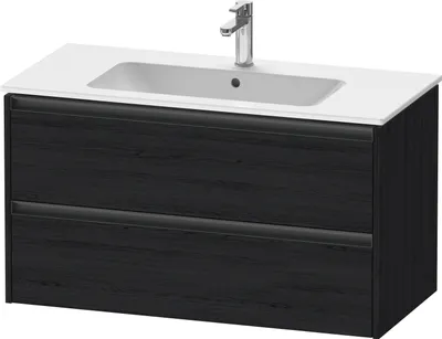 Produktbild von Duravit Ketho.2 Wastafelonderkast 101x48x55 cm Mat Eiken (zwart)