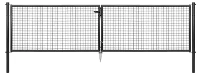 Produktbild von Alberts 601997 Wellengitter-Doppeltor, matt schwarz, Breite 400 cm, Höhe 100 cm