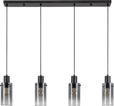 Obrázok produktu pre Rabalux Čierny závesný luster Fumea pre žiarovku 4x E27 72039
