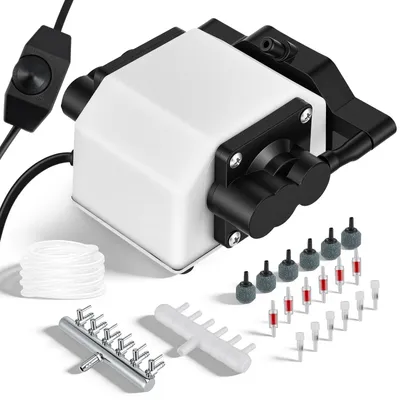 Aquariumluftpumpe 25 W, 6 Ausgänge, 3300 l/h, leise