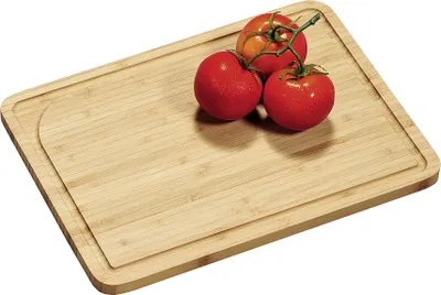 Productafbeelding van Bamboe Houten Snijplank - Met Saprand - Snij Plank - Afm. 36 x 26 x 1.6 Cm