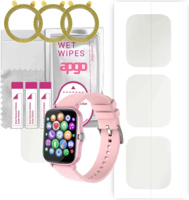 Produktbild von apgo 3 Stück Schutzfolie, Matt, kompatibel mit Feifuns Y20 Pro Smartwatch, Hydrogel Displayschutzfolie mit Positionierhilfe, Displayfolie, robust und kratzfest