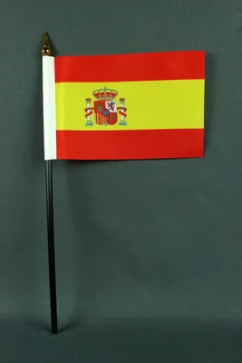 Produktbild von Flagge am Stab Spanien 10x15 cm Handflagge Stockflagge Fähnchen