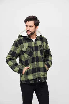 Produktbild von Brandit Lumber Outdoorjacke Kapuzen Größe M Farbe Schwarz/Oliv