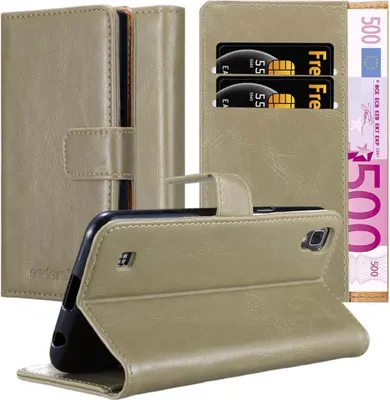 Produktbild von Cadorabo Hülle für LG X POWER Schutzhülle in Braun Handyhülle Book Tasche Case Etui Luxury