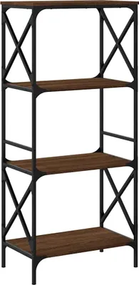 Obrázek produktu pro vidaXL Knihovna 4 police Hnědý dub 59x35x132 cm Materiál na bázi dřeva