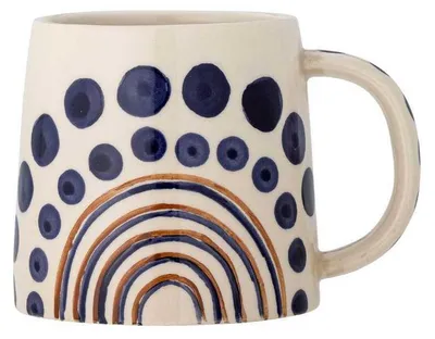 Immagine prodotto di Tazza Bloomingville SHAMA a pois blu 500 ml con tazza da caffè in Vetroceramica