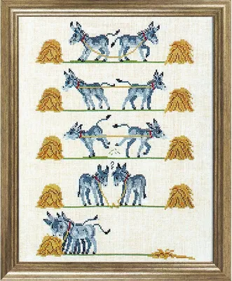 Obrázek produktu pro Eva Rosenstand - sada křížkových výšivek "Osel", počítaný vzor, 30x40cm