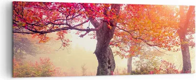 Produktbild von Bild auf Leinwand - Leinwandbild - Baum Natur Wiese - 140x50cm - Wand Bild - Wanddeko - Wandbilder - Leinwanddruck - Bilder - Kunstdruck - Wanddekoration - Leinwand bilder - Wandkunst - AB140x50-3658