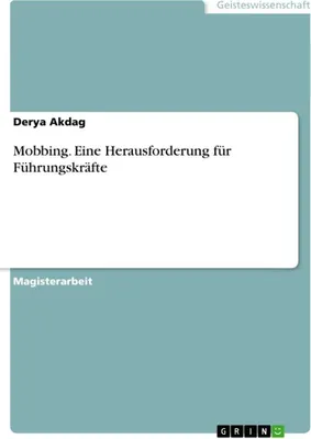 Produktbild von Mobbing. Eine Herausforderung für Führungskräfte