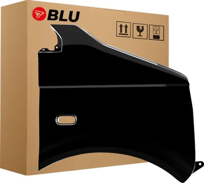 Zdjęcie produktu dla BLU Błotnik pasujący do VW Volkswagen Transporter T5 / Multivan LC9X Prawy Czarny TiefSchwarz | 2003-2015 | Przedni Przód | Lakierowany | Gotowy do montażu  | Stal