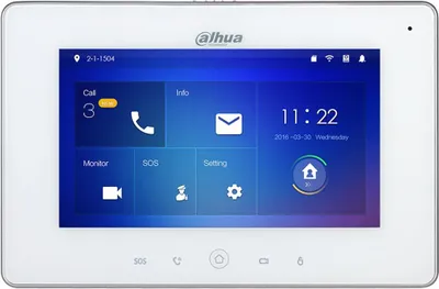 Obrázek produktu pro Dahua Technology VTH5221DW-S2, Bílá, 17,8 cm (7"), 1024 x 600 px, -10 - 55 °C, 10 - 90%, 7 W