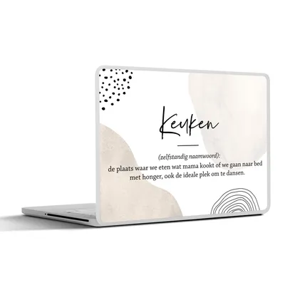 Produktbild von MuchoWow® Laptop Aufkleber Sticker Cover Küche - Mutter - Zitate - Definition Küche - Sprichwörter 32.5x23.5 cm - Sticker für Laptop - Selbstklebend