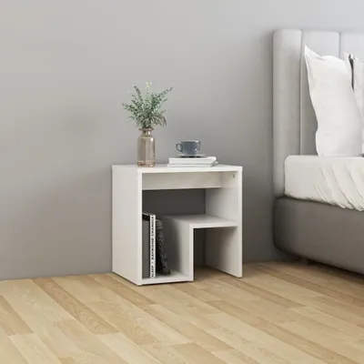 Obrázok produktu pre vidaXL Nočný stolík s vysokým leskom biely 40x30x40 cm Drevo Materiál