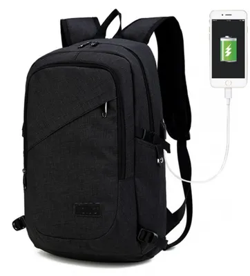 Produktbild von Arbeitsrucksack Herren Schwarz für 15,6 Zoll Laptop, kompakter Rucksack für Büro, Uni und Geschäftsreise, KOMPAKT