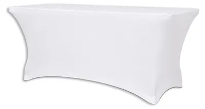 Obrázok produktu pre Strečový poťah na obdĺžnikový stôl 180x75 cm – elastický, nekrčivý - Biela