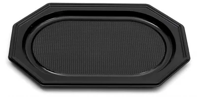 Produktbild von Klika - Skala | Catering -Skala Recyceltes Haustier | 8-Corner | 450x300x25mm | Schwarz | 10 Stück