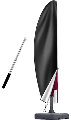 Image de Housse de protection pour parasol, imperméable, pour parasols de 250 à 300 cm, en tissu Oxford