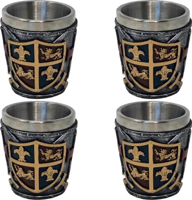 Produktbild von 4er Set Schnapsbecher Shotglas Wappen