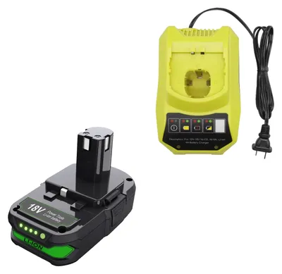 Zdjęcie produktu dla Wymiana akumulatora, 18 V litowo-jonowy, pojemność 3000 mAh, 1 akumulator, 1 ładowarka, 18 V