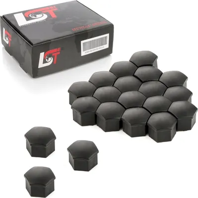 Produktbild von 20x Radschraubenkappen 17 mm schwarz für MAZDA HONDA TOYOTA SUZUKI MITSUBISHI