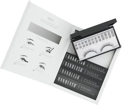 Produktbild von Nanolash DIY Eyelash Extensions Starter Kit Set zur Wimpernverlängerung für zu Hause Innocent