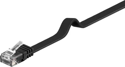 Obrázok produktu pre PremiumCord Plochý prepojovací kábel UTP RJ45-RJ45 CAT6 10 m čierny