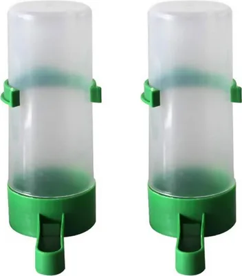 Produktbild von 2 Pack automatische Wasserspender für Vögel, Vogelfutterspender, Wasserspender für Vogelkäfig, Trinkflasche für Vögel, Futterspender im Vogelkäfig hängend für Vogelliebhaber