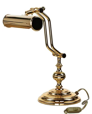 Produktbild von Bankerlampe 38 cm E14 Gold Messing Jugendstil Bankerleuchte