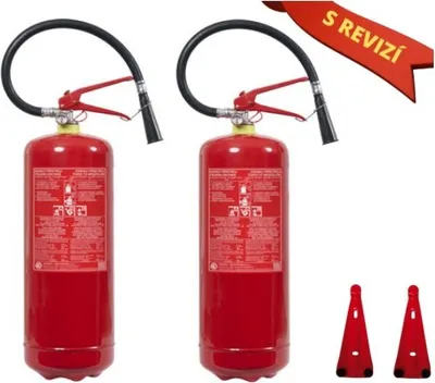 Obrázek produktu pro 2x Hasicí přístroj práškový 6kg, 34A/183B/C s REVIZÍ + 2x nástěnný držák