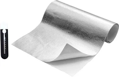 Produktbild von Selbstklebende Wärmedämmfolie - hohe Temperaturbeständigkeit - 1 Stück - 60 x 300 cm - Glasfaser